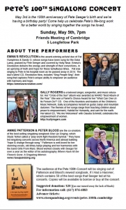 Pete Seeger Singalong Info Sheet