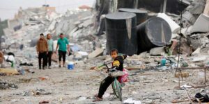 Gaza boy on bike