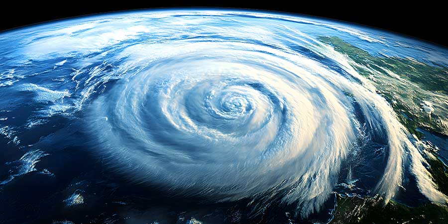 Satellite image of Hurricane Climate Disruption