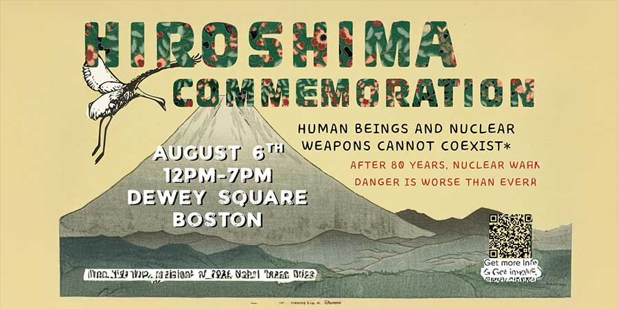 Poster for Hiroshima Day Commemoration Boston 2025